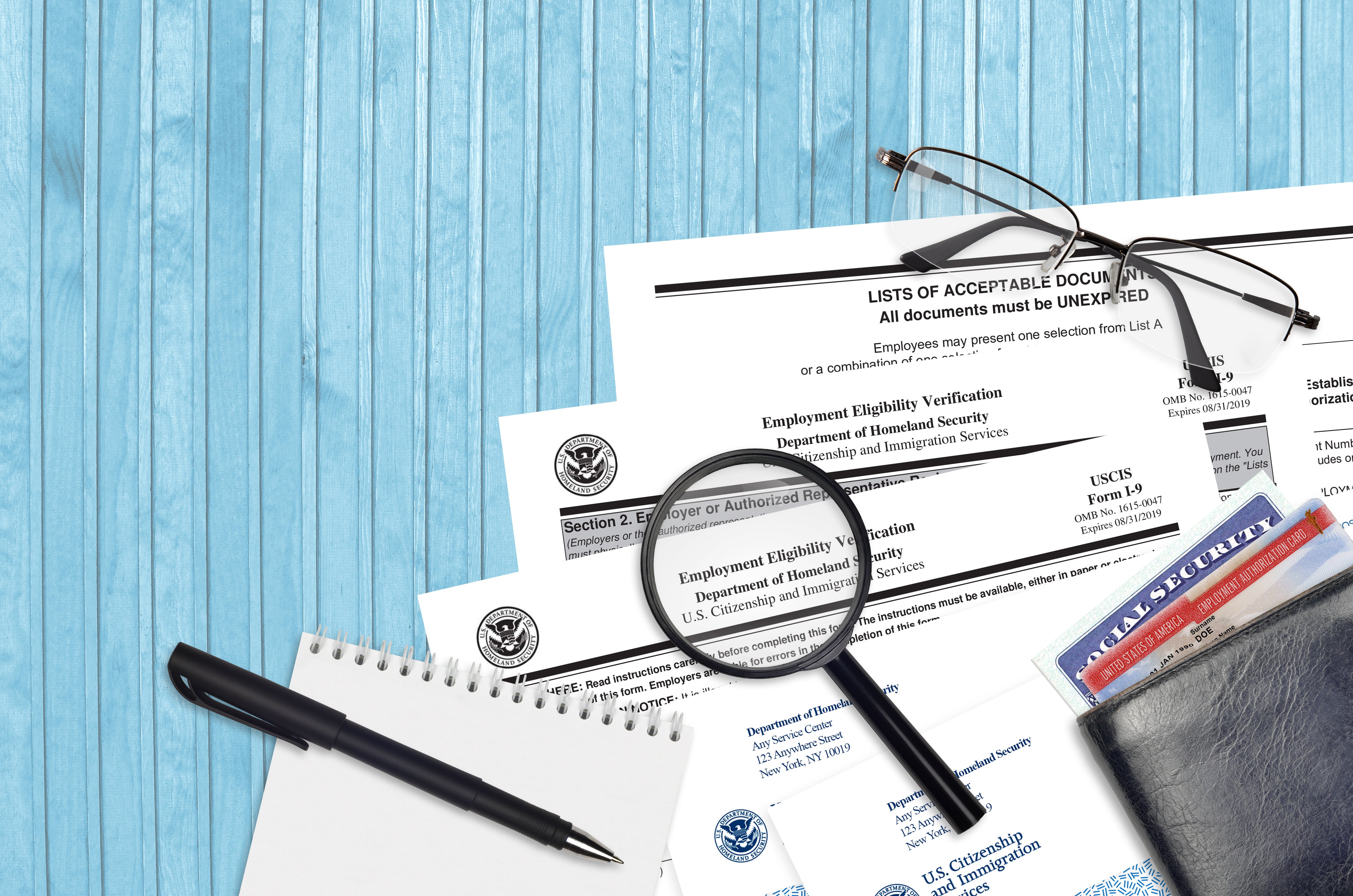 employment eligibility verification section 2 form i-9