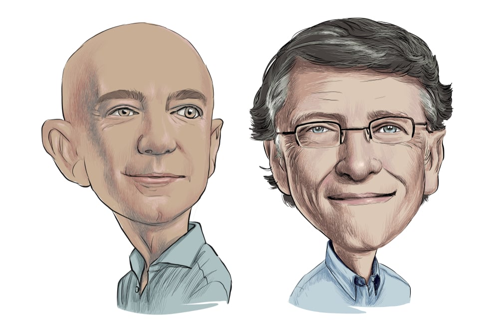 market research bezos and gates