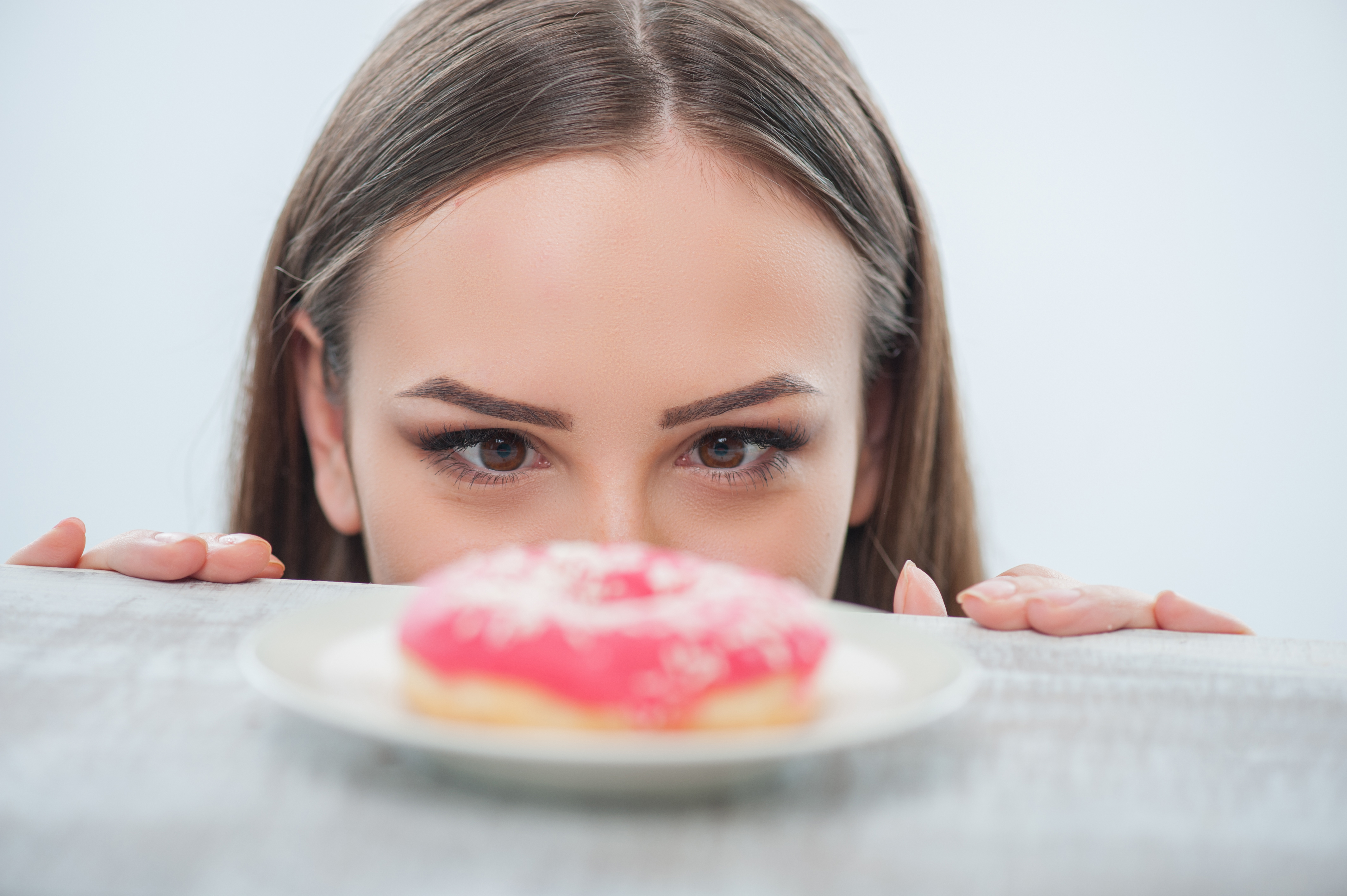 market research woman donut 